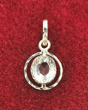 SILVER PENDANT FOR ZODIAC SIGN TAURUS AND LIBRA OVAL
